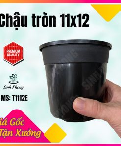 chậu tròn 11x12 đen