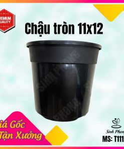 chậu tròn 11x12 đen