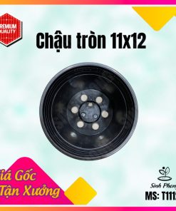 chậu tròn 11x12 đen